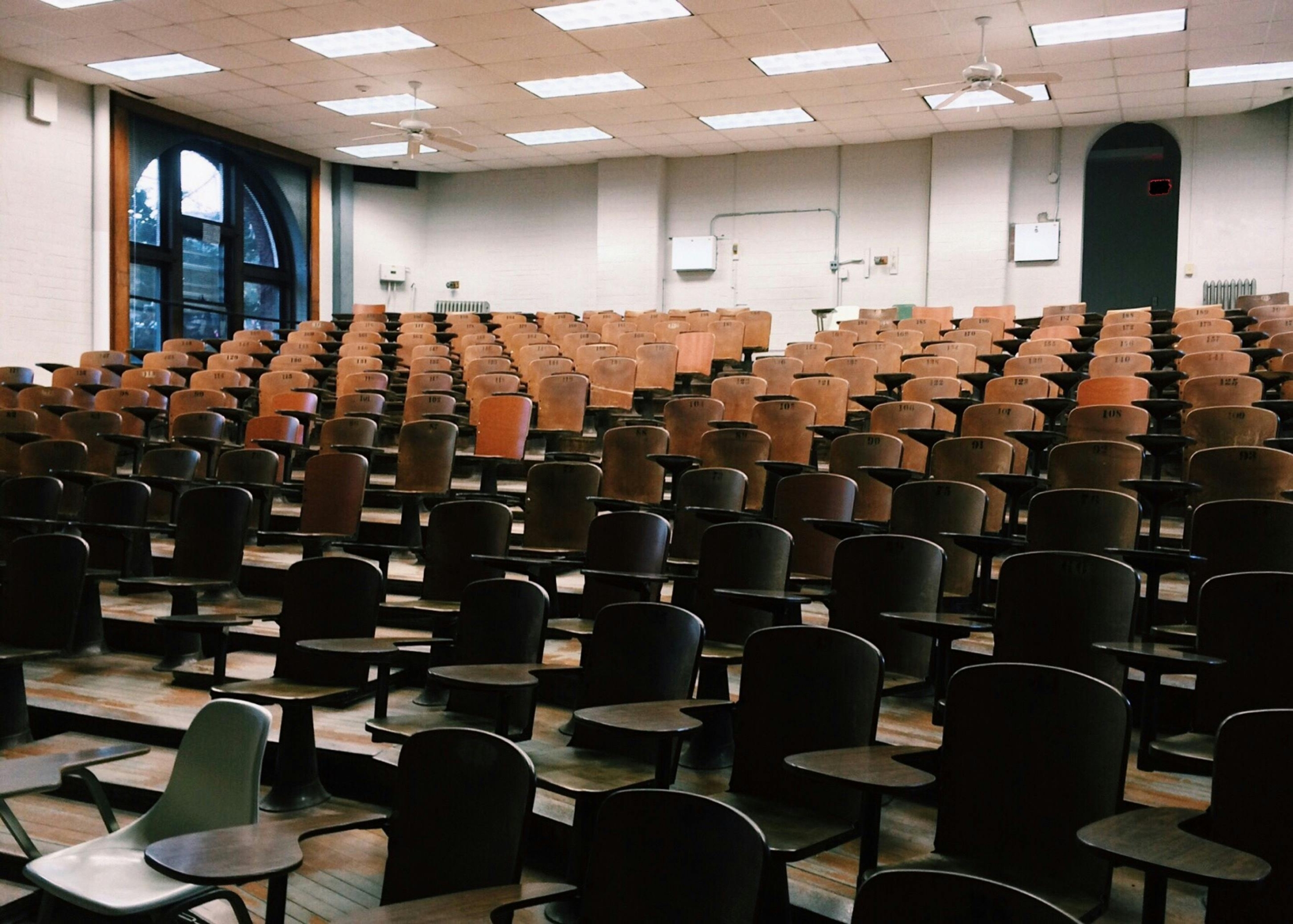 A university lecture hall.