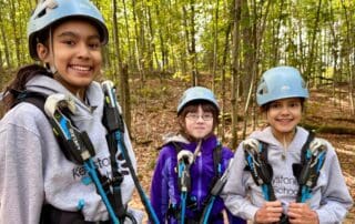 sep2026-camp-04 Students in helmets ready for the ropes course