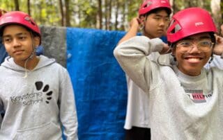 sep2026-camp-10 Students in red climbing helmets